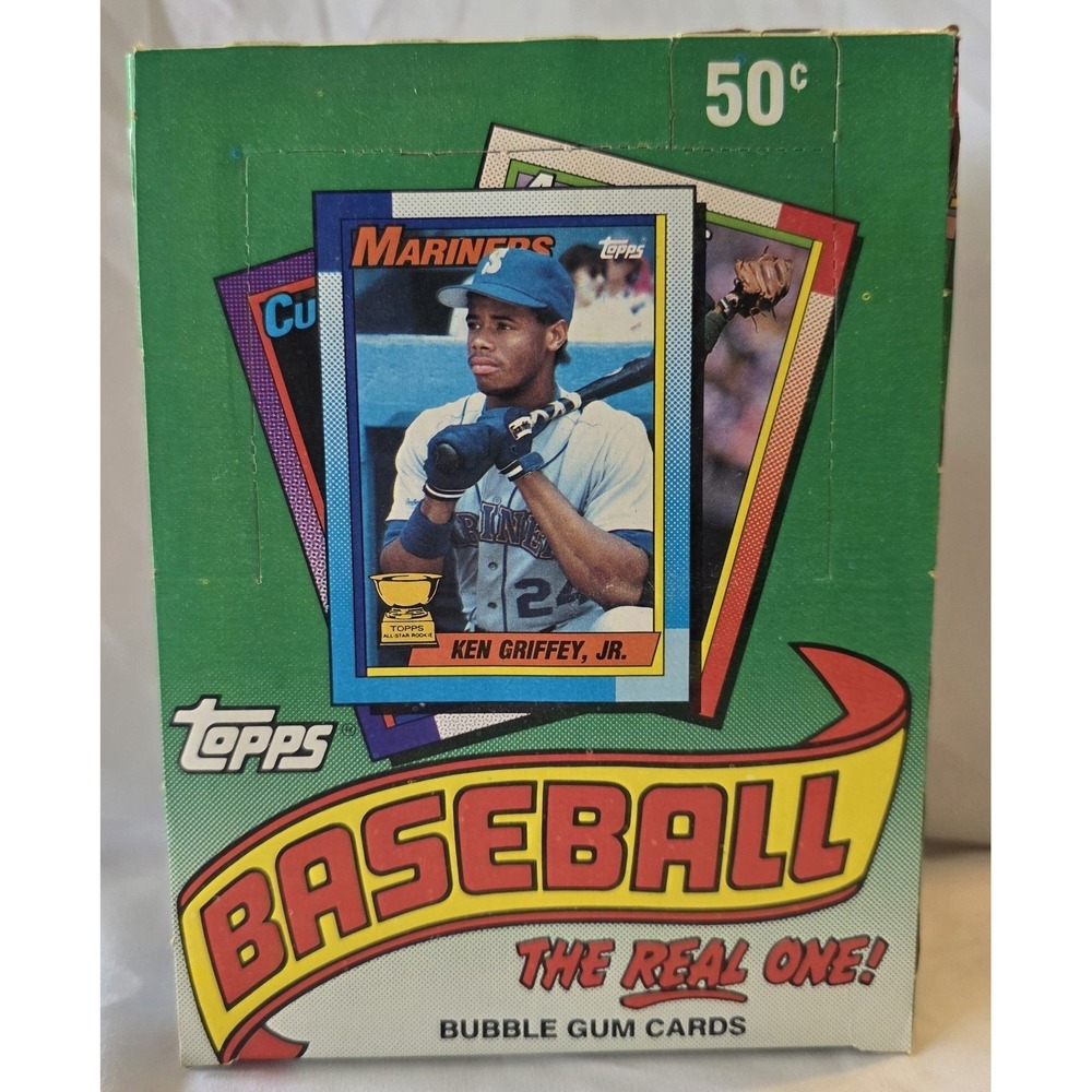 1990 Topps Baseball NOS Open Wax Box w/ 36 Factory Sealed Packs